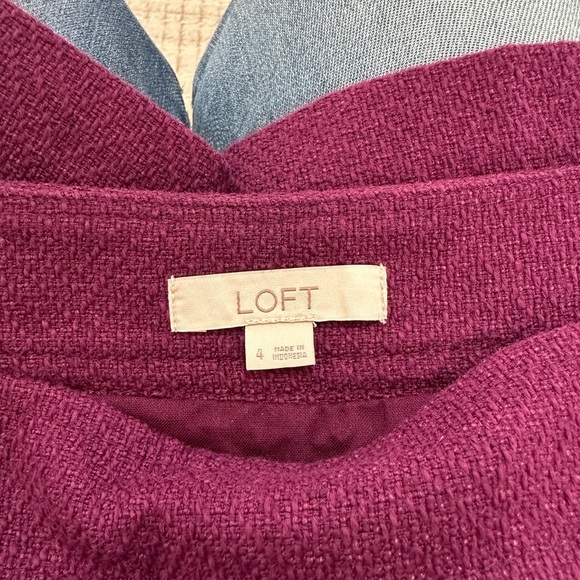 Loft Herringbone Tweed Shift Pocket Skirt - Picture 4 of 4